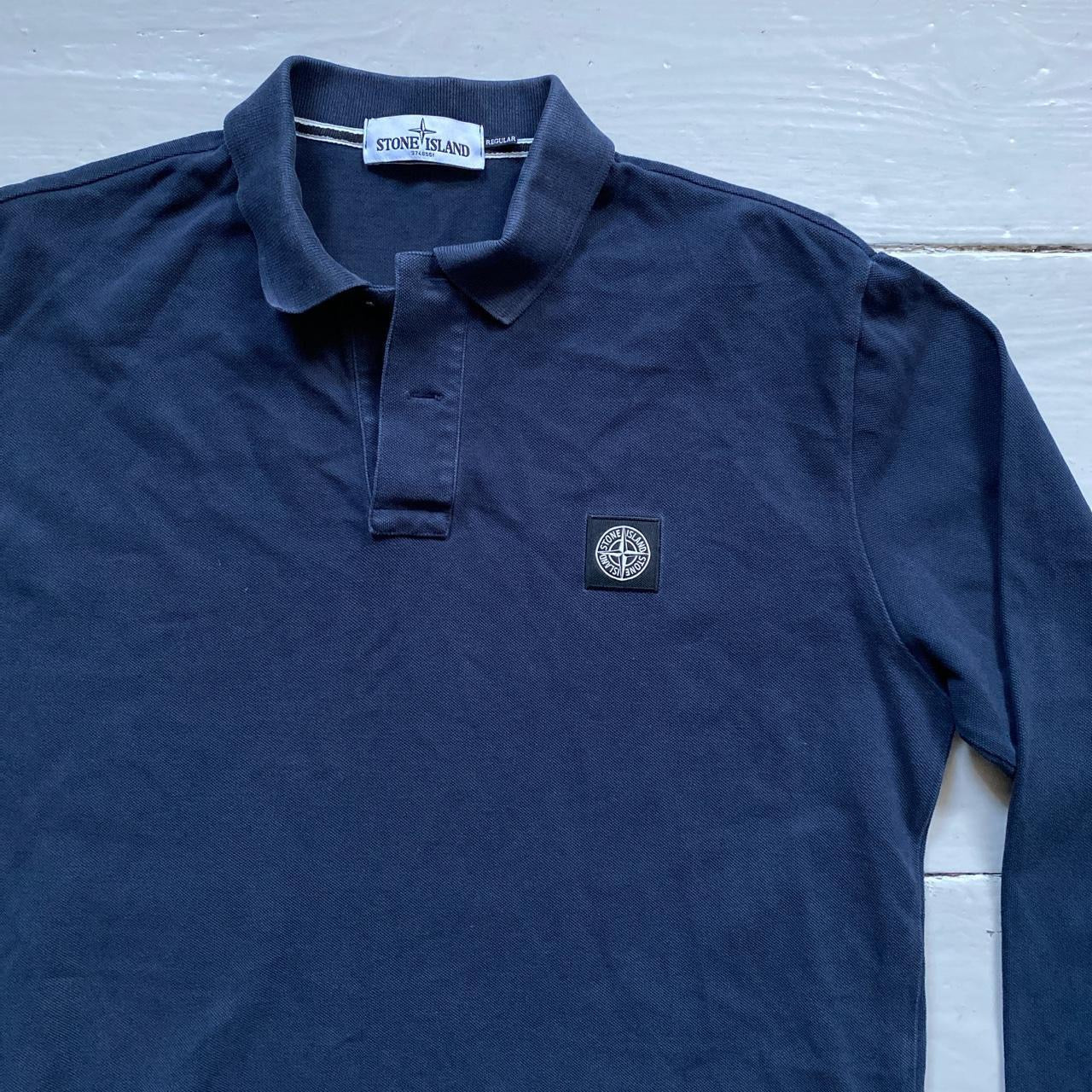 Stone Island Navy Polo Shirt (Large)
