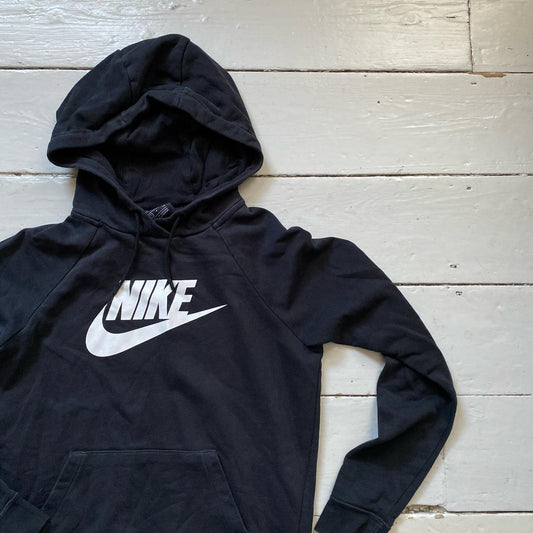 Nike Big Swoosh Womens Black Hoodie (Small)