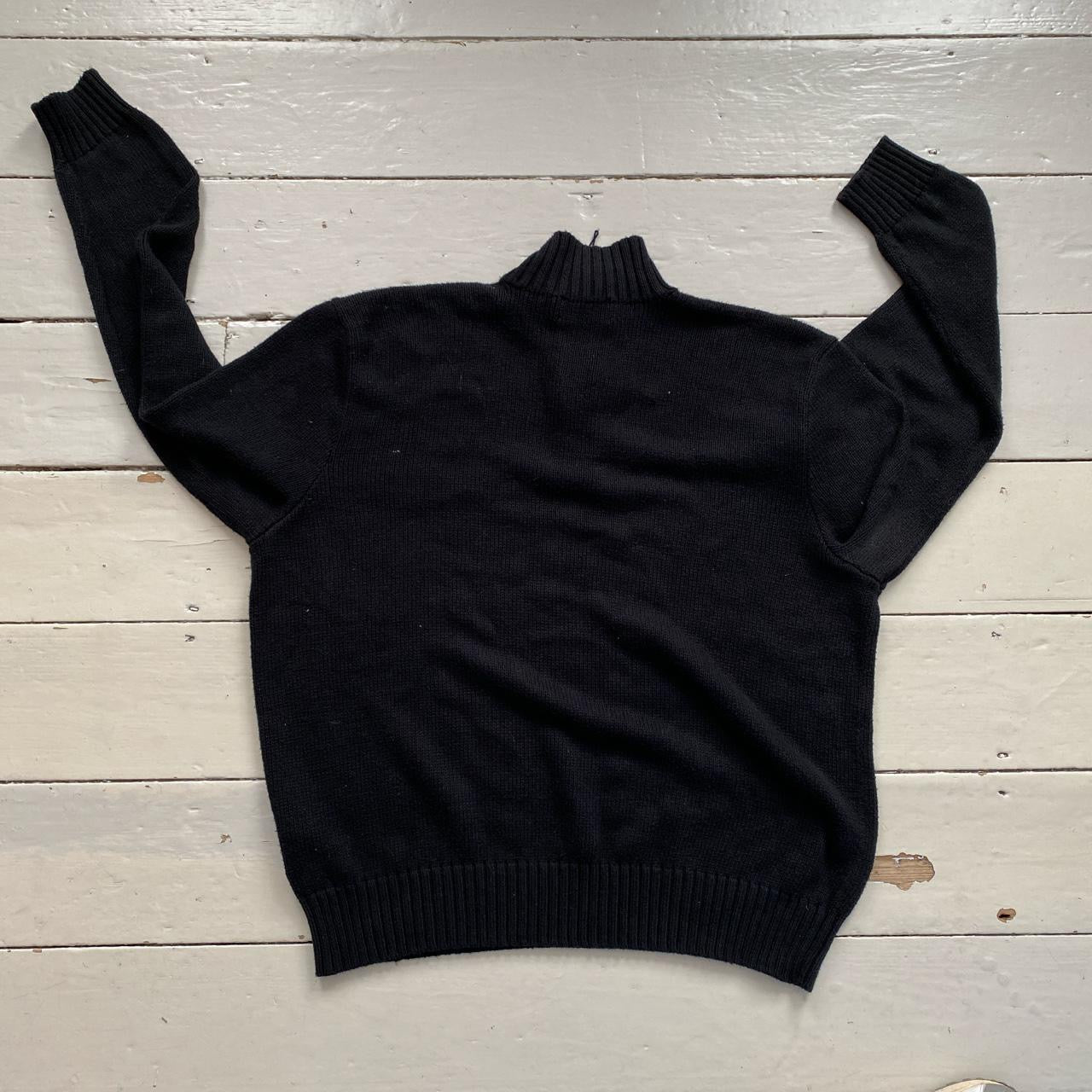 Ralph Lauren Polo Black and Purple Jumper (XXL)