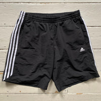 Adidas Black and White Shorts (Large)