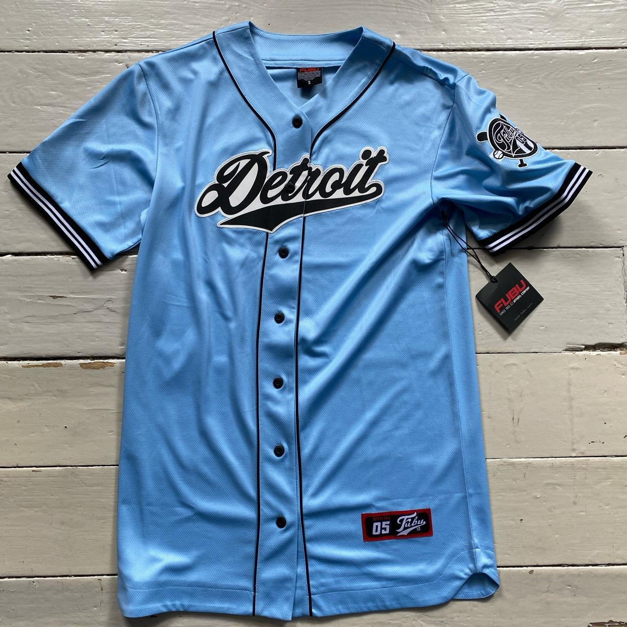 Fubu Light Blue Detroit Jersey (Small)