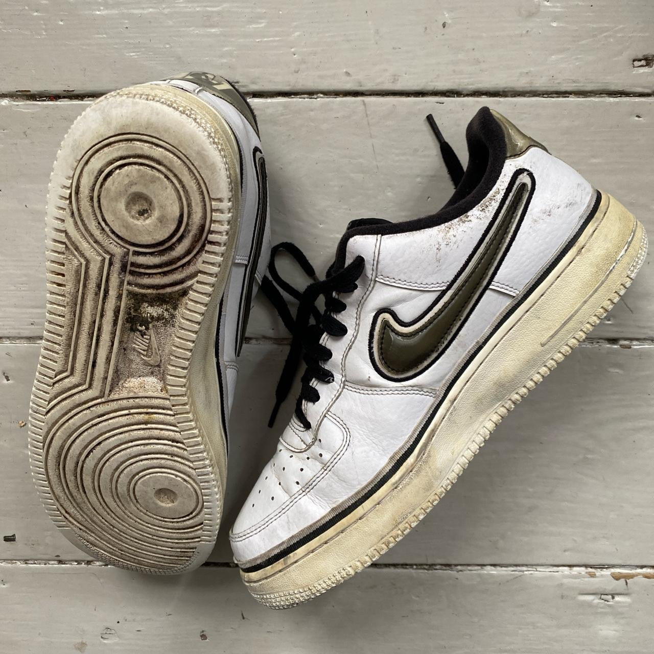 Nike Air Force 1 White and Black (UK 10)