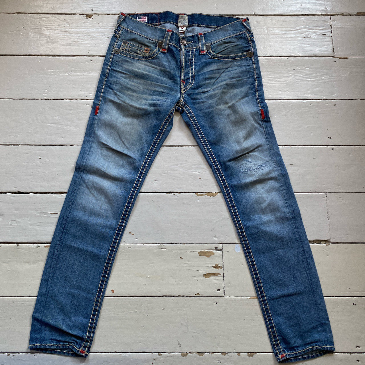 True Religion Stitch Rocco Super T Jeans (33/34)