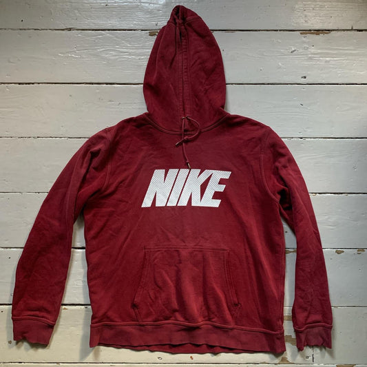 Nike Club Hoodie Burgundy (Large)