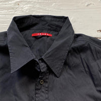 Prada Vintage Black Long Sleeve Shirt (Large)