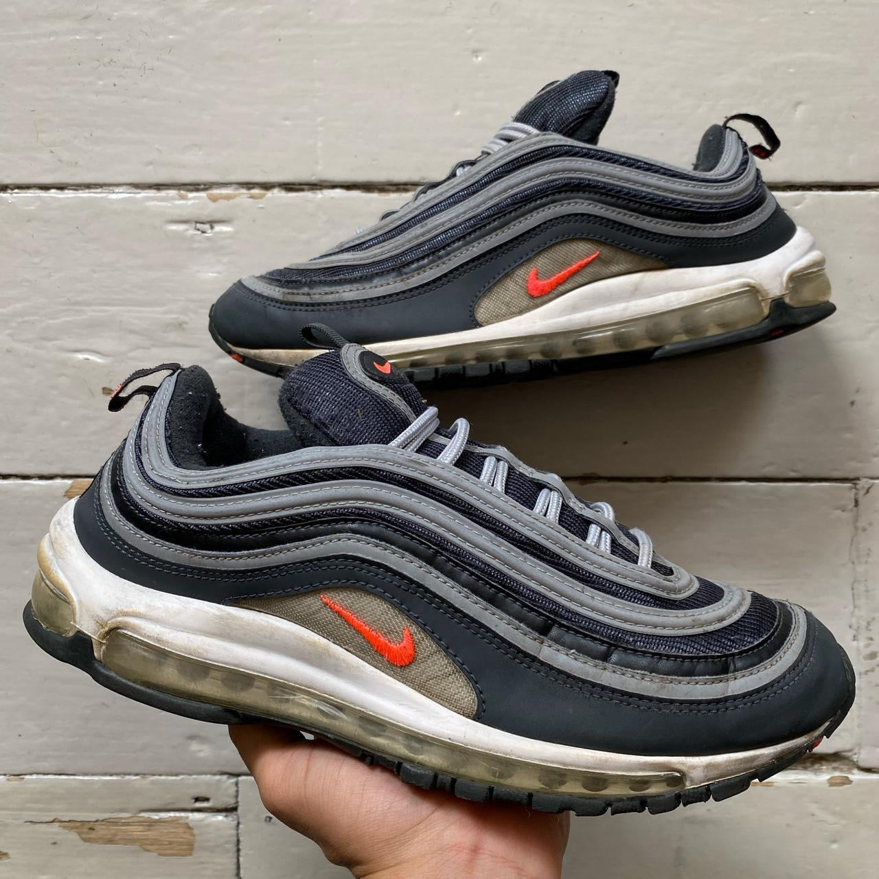 Nike Air Max 97 Grey and Orange (UK 9)