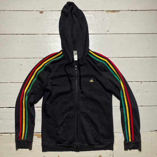 Adidas Rasta 3 Stripe hoodie (UK 8-10 Small)