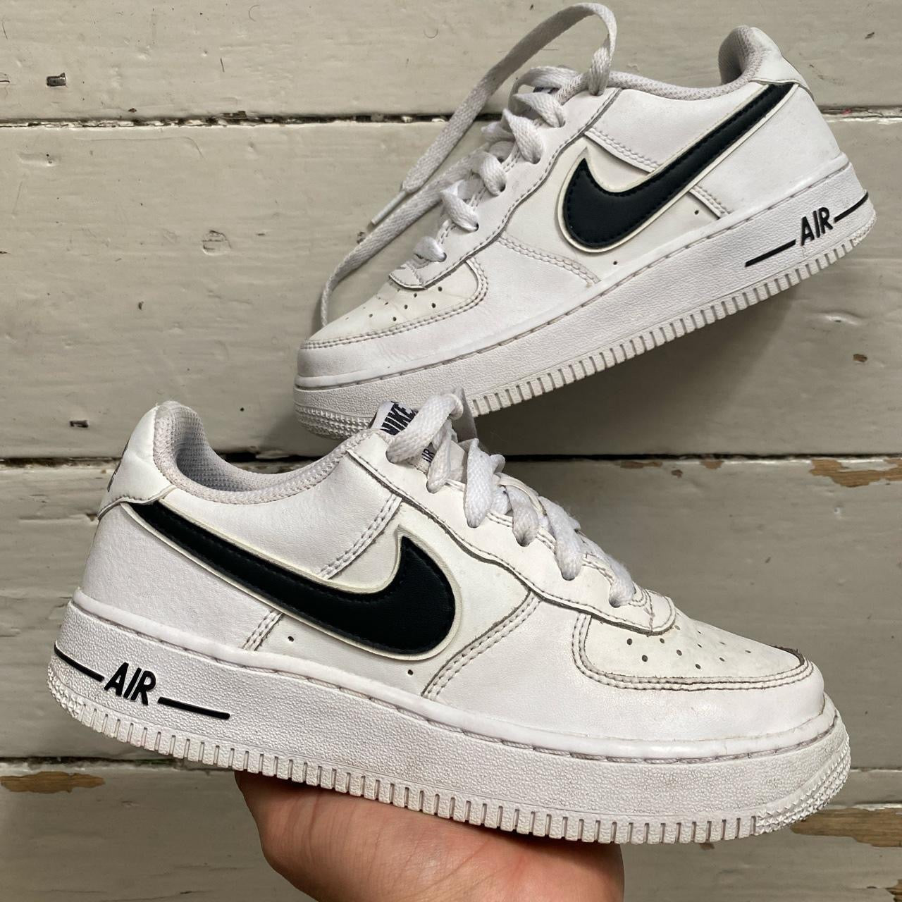 Nike Air Force 1 White and Black (UK 3)