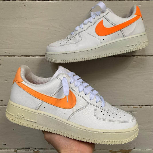 Nike Air Force 1 White and Orange (UK 6.5)