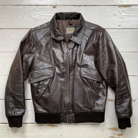 Aviatrix Leather Brown Jacket (XL)