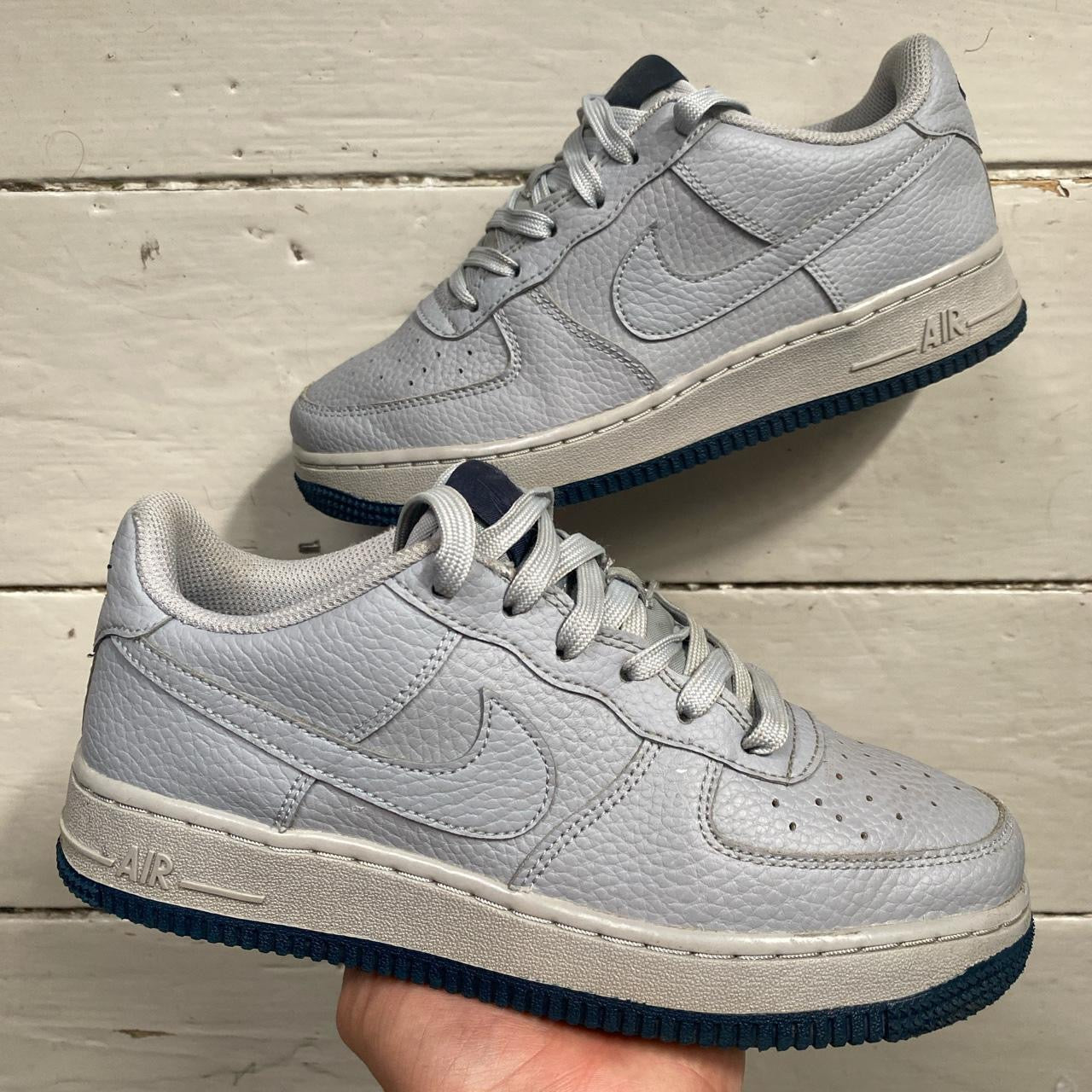 Nike Air Force 1 Grey and Navy (UK 4)