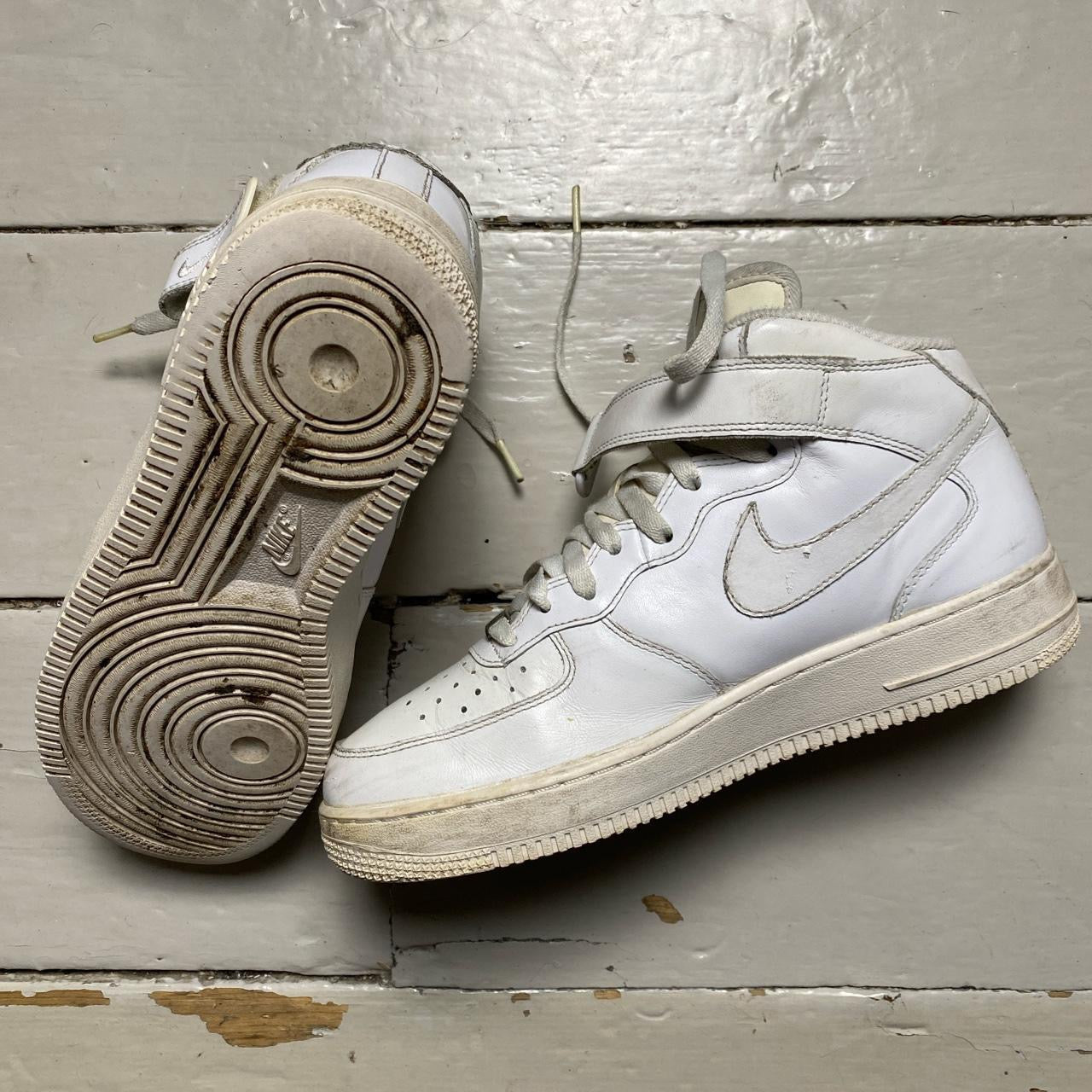 Nike Air Force 1 Mid White (UK 7.5)