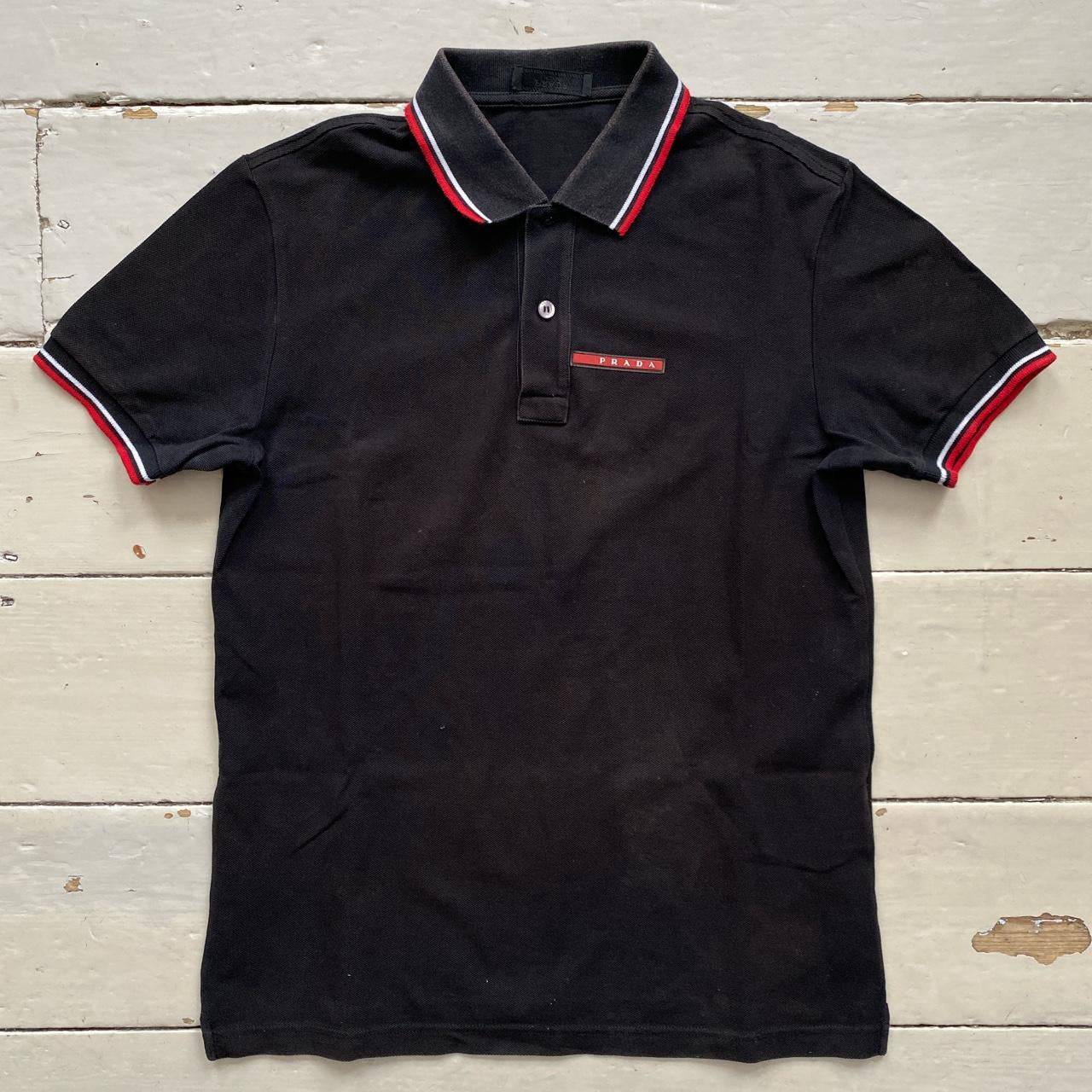 Prada Black Polo Shirt (Small)