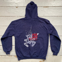 Akademiks Jeanius Vintage Navy Hoodie (Medium)