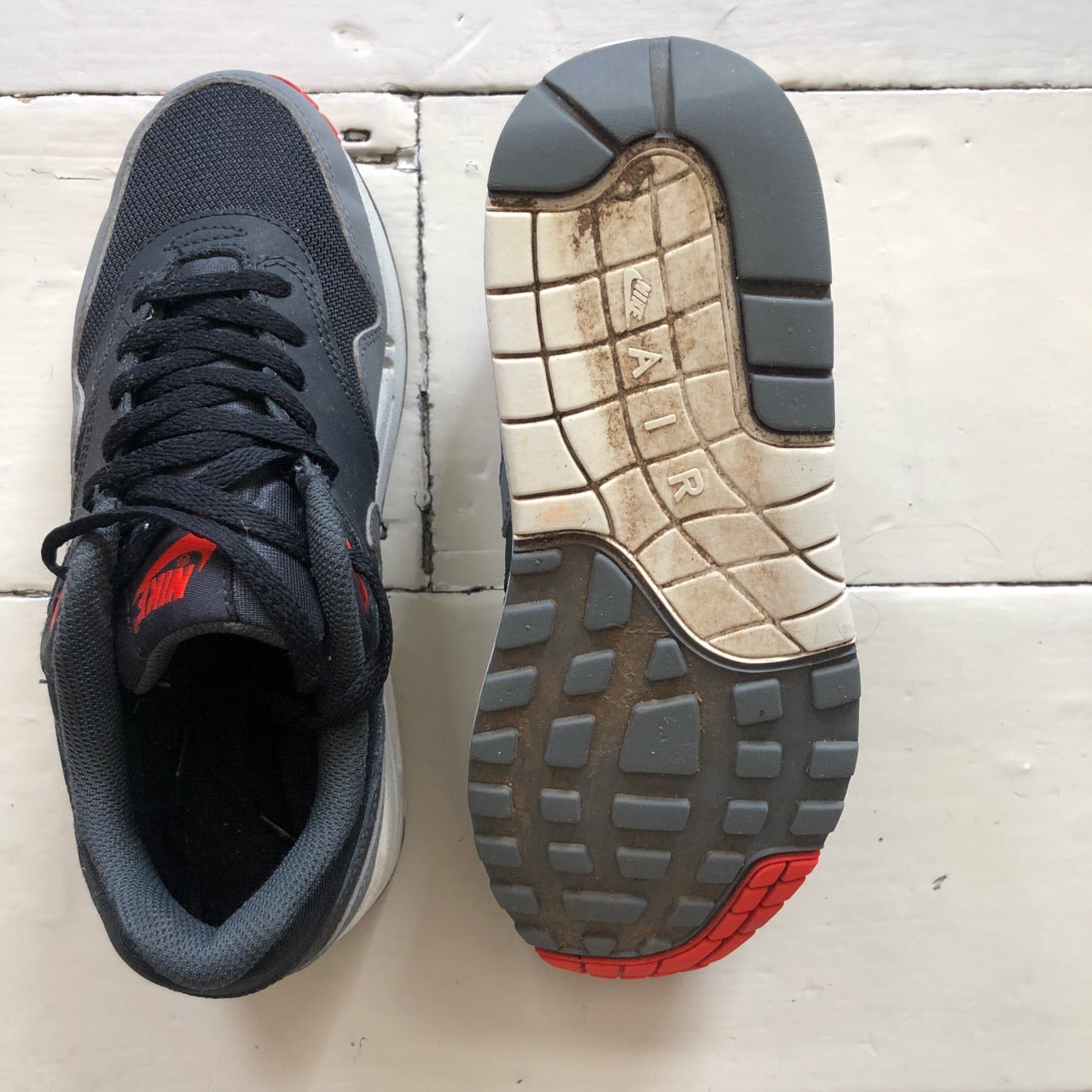 Nike Air Max 1 Grey Orange (UK 4.5)