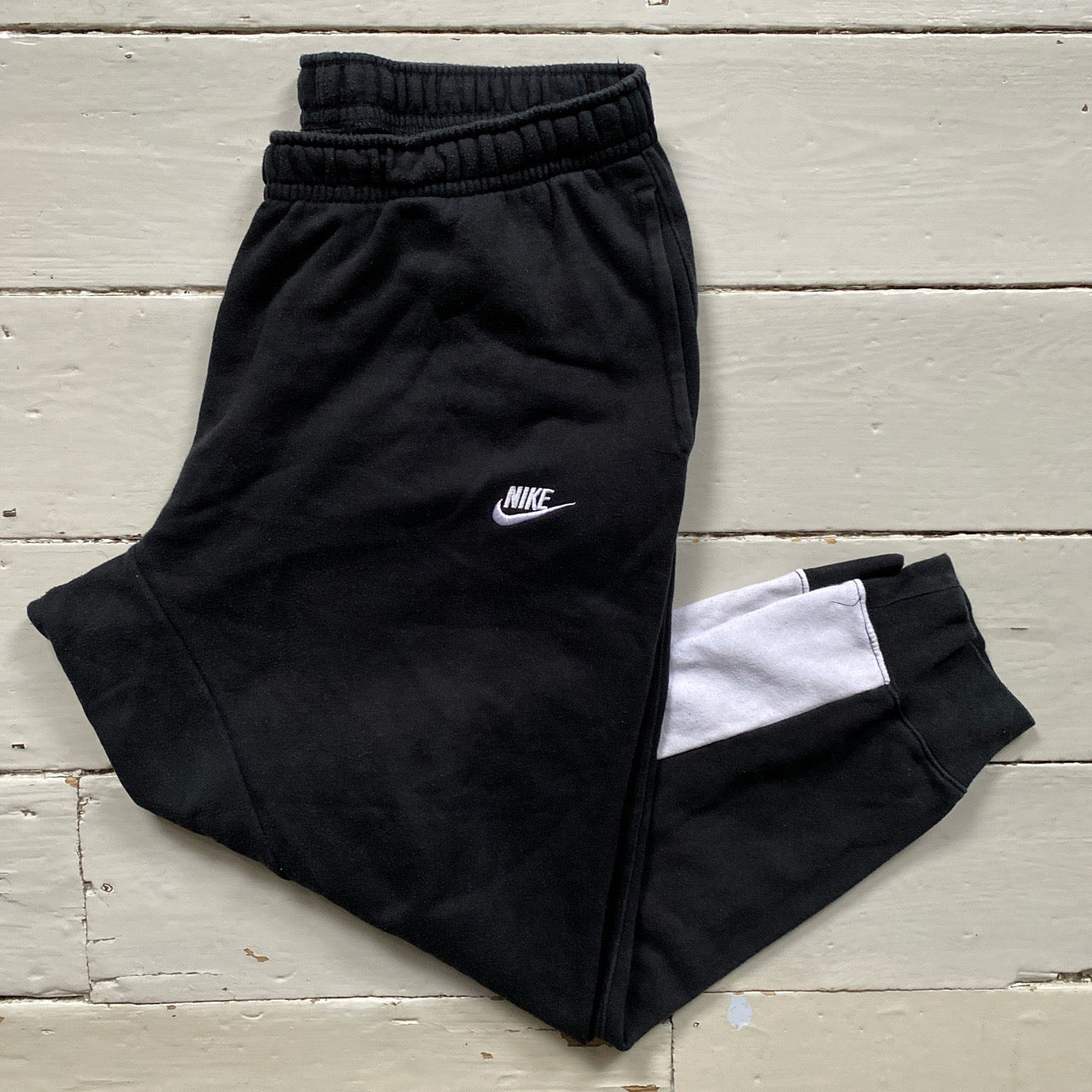 Nike Swoosh Black and White Joggers (XXL)