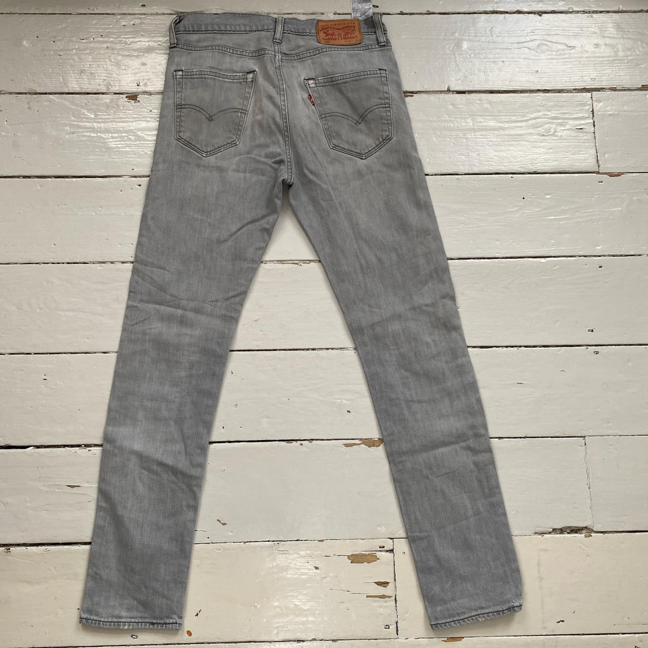 Levis Light Grey 522 Slim Jeans (30/34)