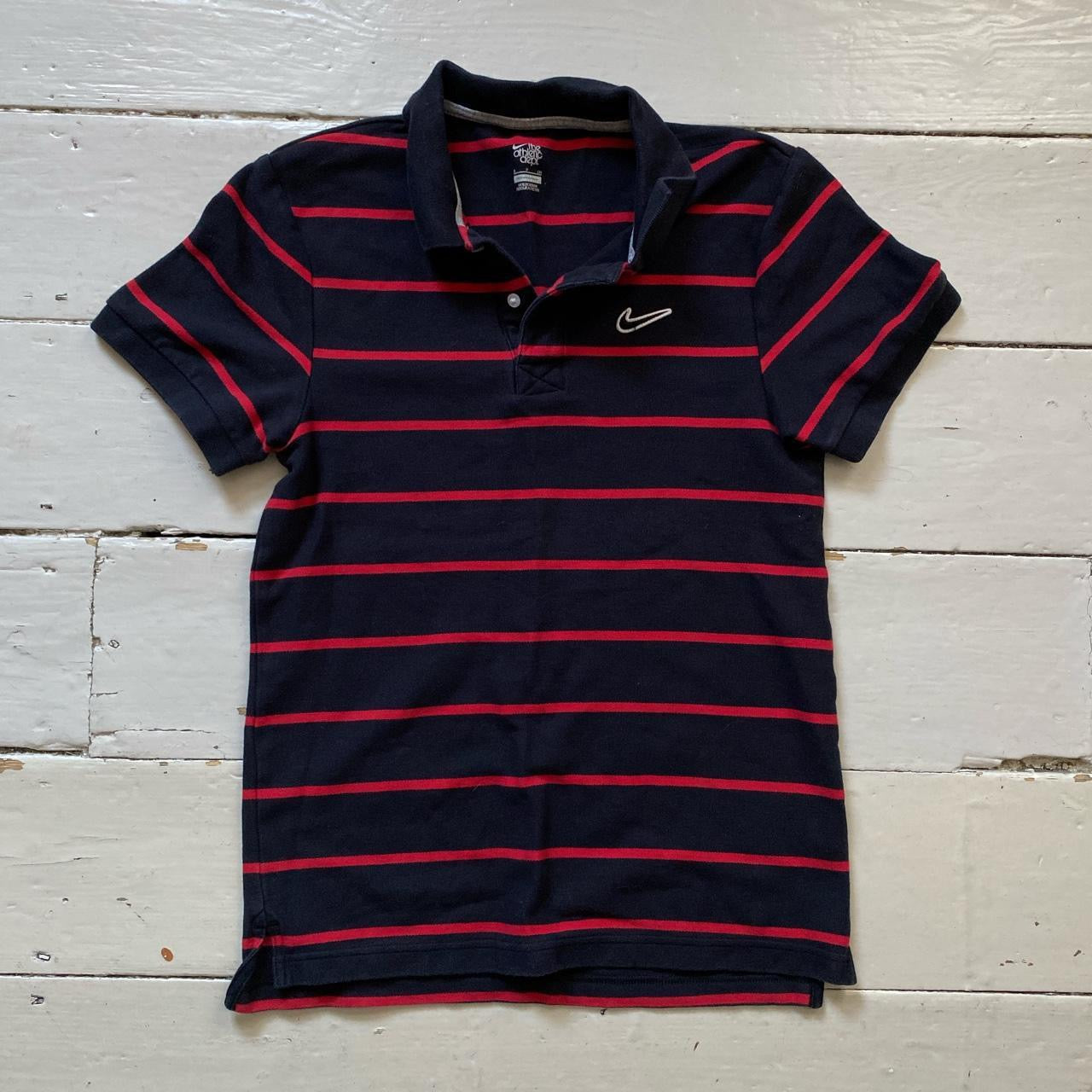 Nike Vintage Striped Polo Shirt (Small)