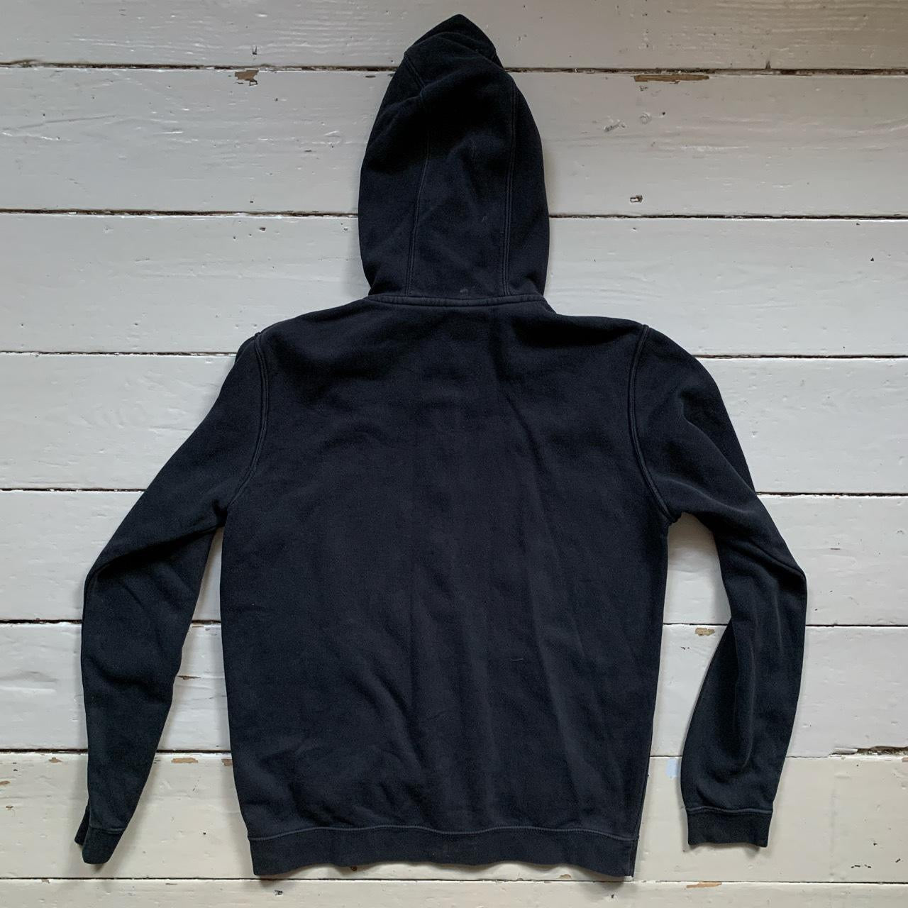 Nike Swoosh Black and White Hoodie (Medium)