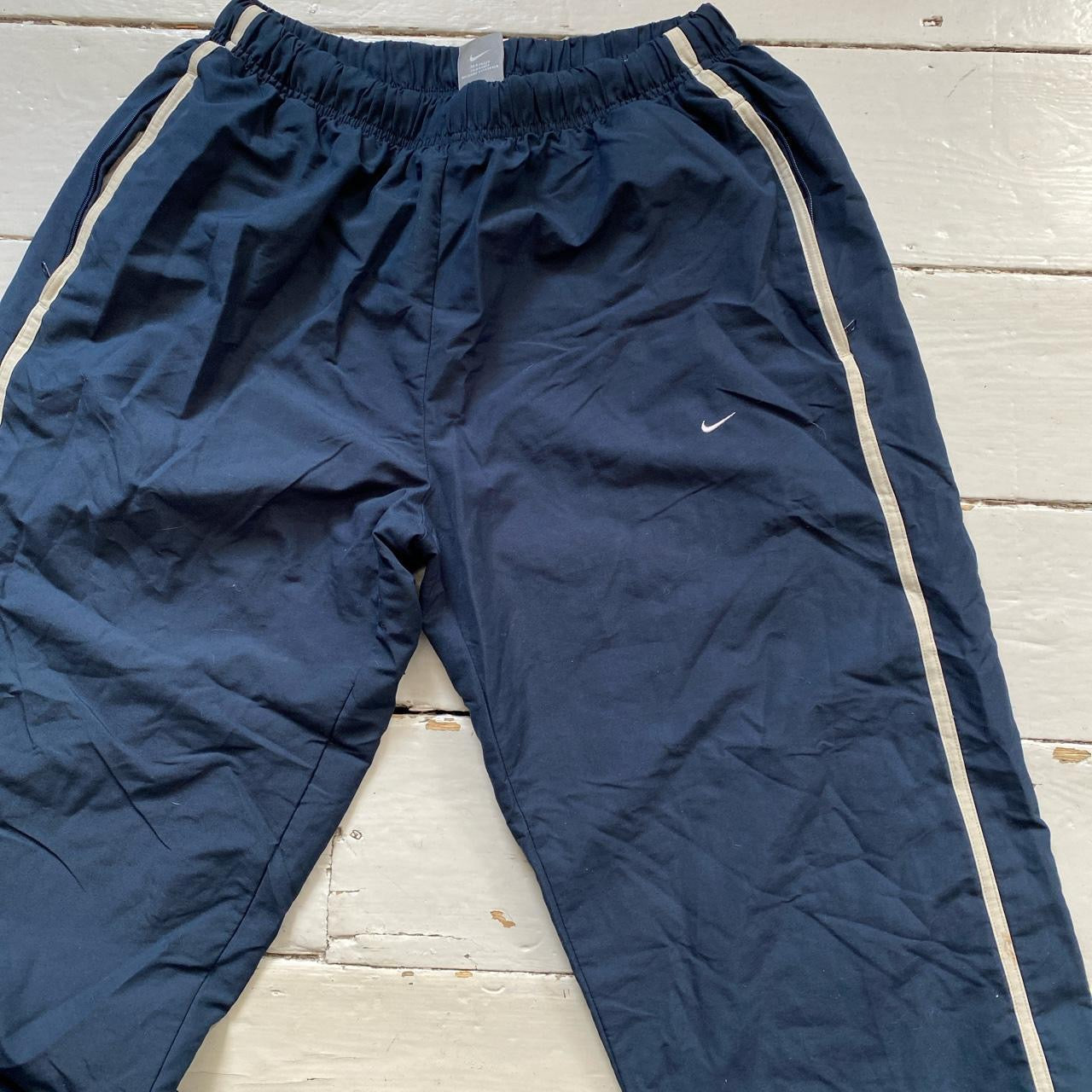 Nike Vintage Swoosh Navy Shell Bottoms (XL)