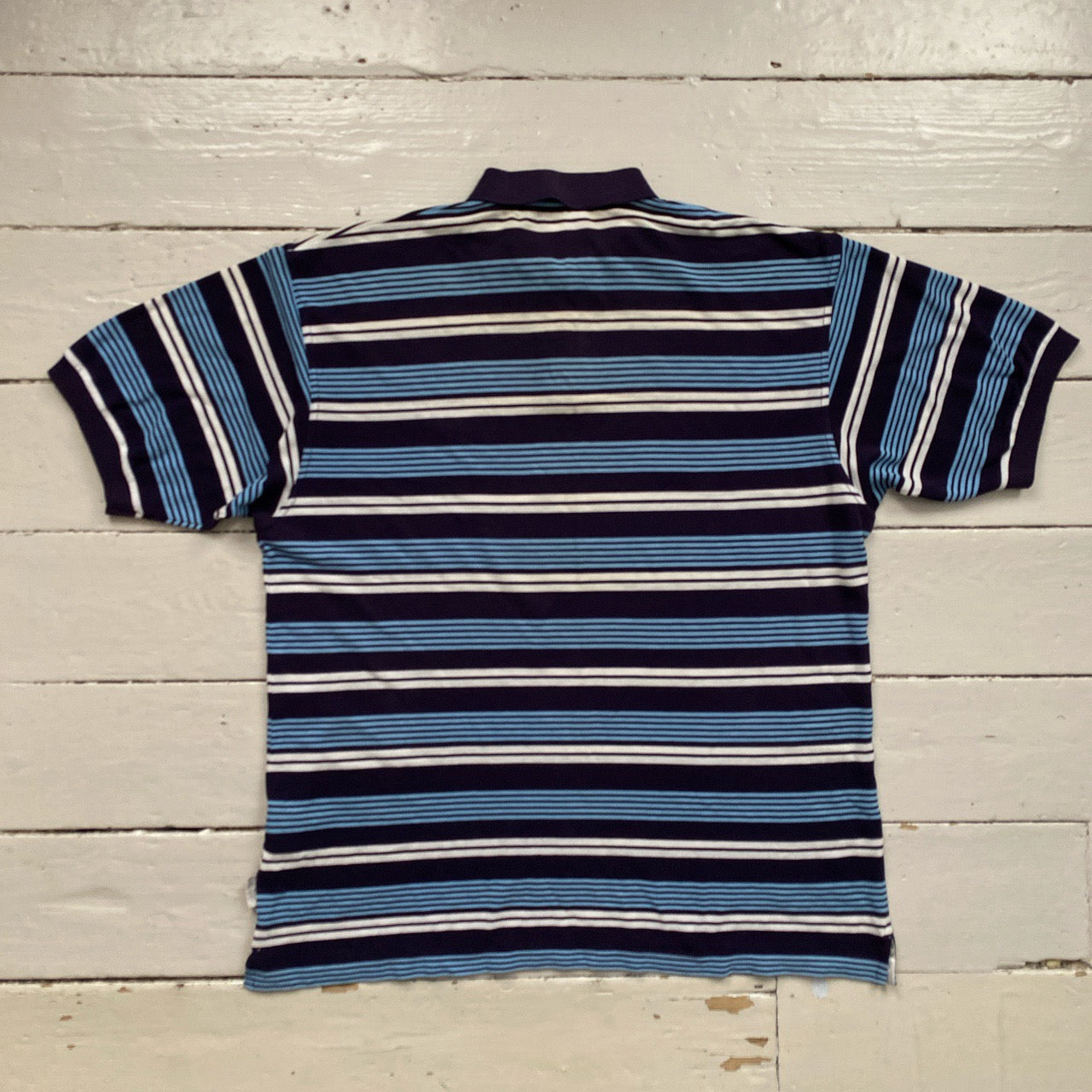 Reebok Blue Striped Polo Shirt (XL)
