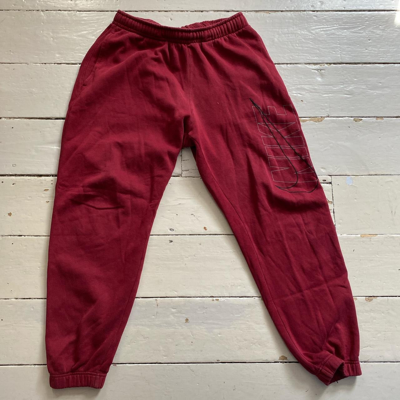 Nike Club Swoosh Red Joggers (Large)