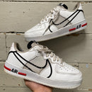Nike Air Force 1 React White Red Black (UK 9)