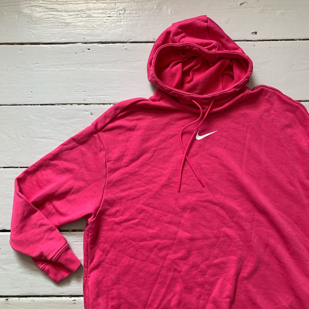 Nike Centre Swoosh Pink Hoodie (Medium)