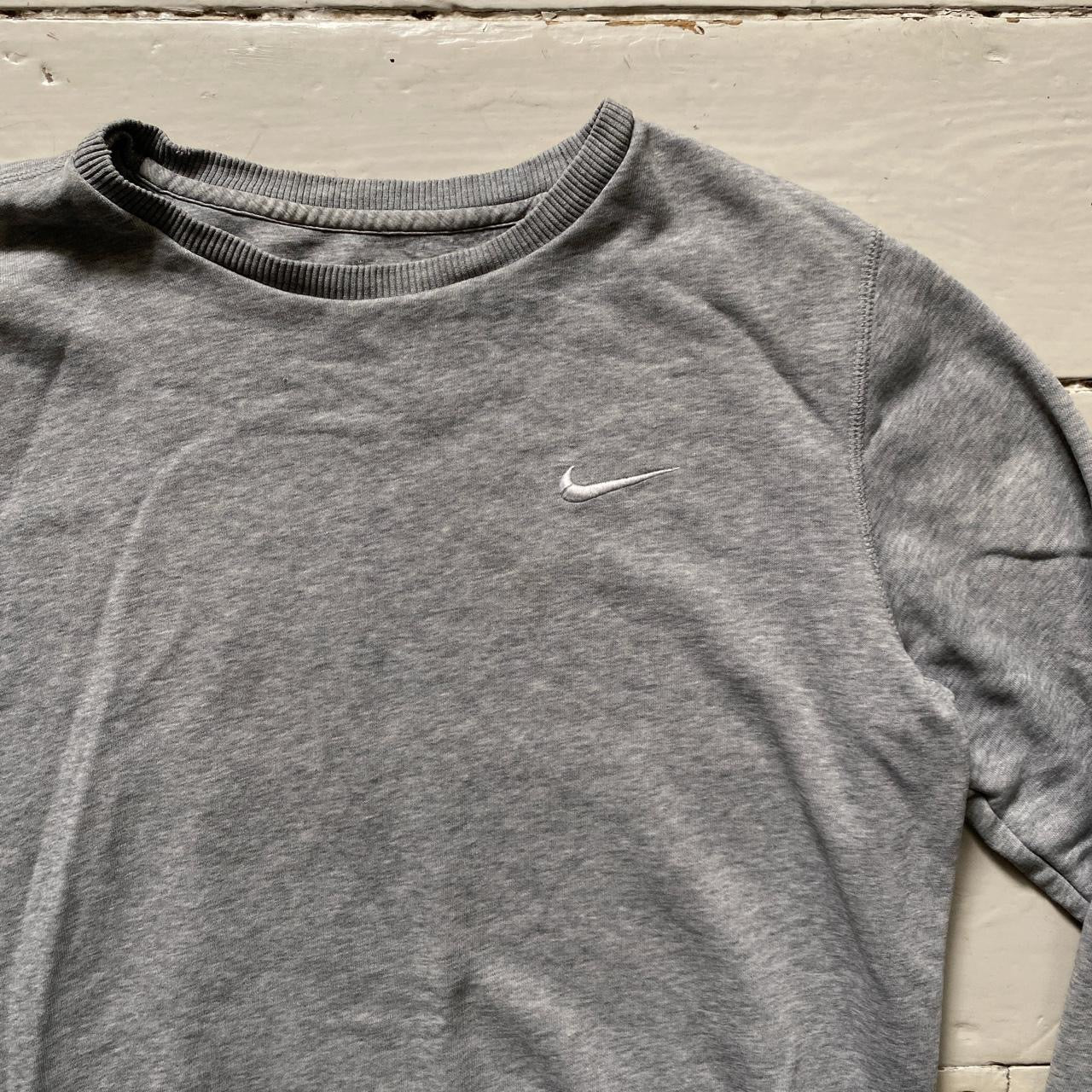 Nike Swoosh Grey Jumper (Medium)