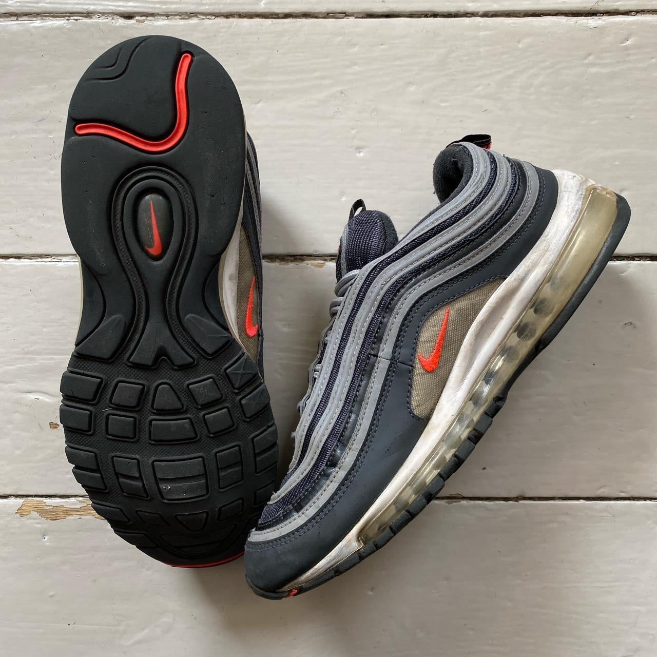 Nike Air Max 97 Grey and Orange (UK 9)