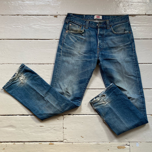 Levis 501 Distressed Jeans (30/30)