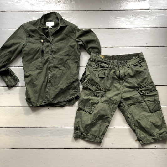 G-Star Shirt Jacket and Cargo Shorts (Medium & 30W)