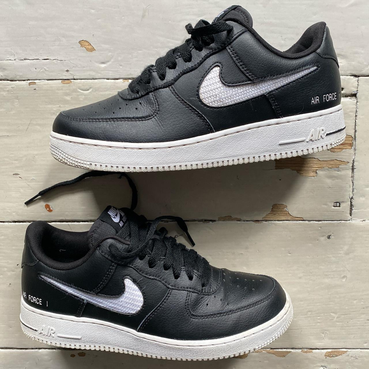 Nike Air Force 1 Black and White (UK 7)