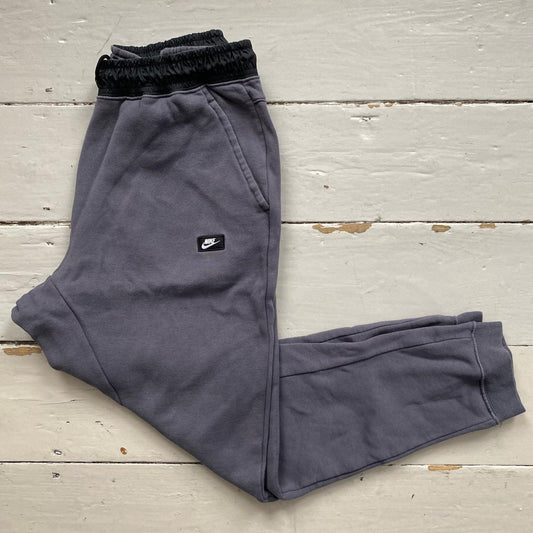 Nike Box Logo Swoosh Grey Joggers (Large)