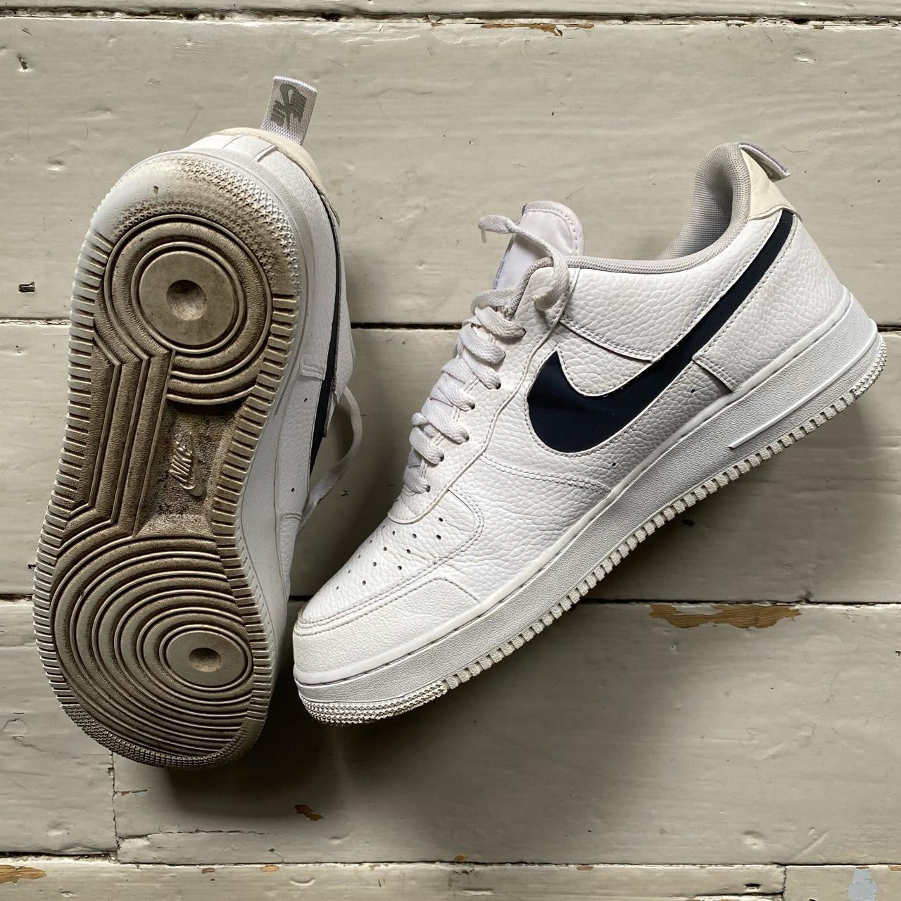 Nike Air Force 1 White and Navy (UK 13)