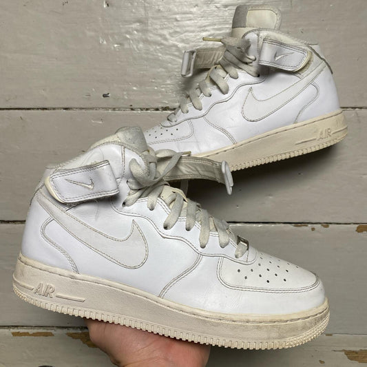 Nike Air Force 1 Mid White (UK 7.5)