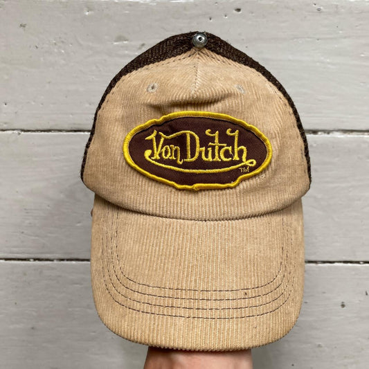 Von Dutch Corduroy Trucker Cap