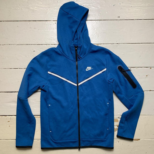 Nike Tech Fleece Marina Blue Hoodie (Small)