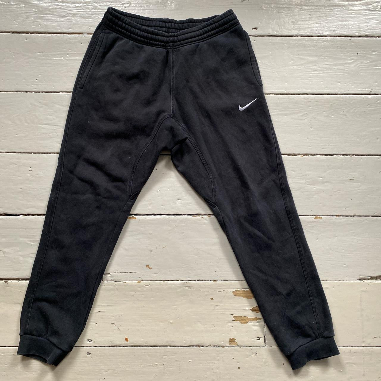 Nike Black and White Joggers (Small)