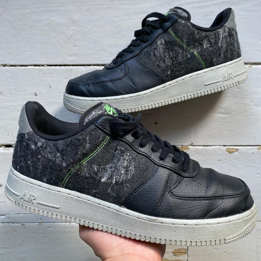 Nike Air Force 1 Black Electric Green (UK 10.5)