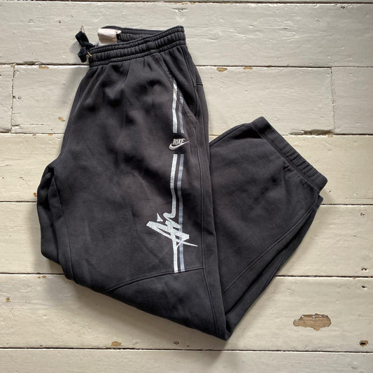 Nike Air Swoosh Vintage Dark Grey Joggers (Large)