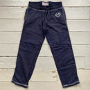 True Religion Tri Contrast Stitch Navy Joggers (Medium)