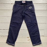 True Religion Tri Contrast Stitch Navy Joggers (Medium)