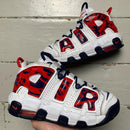 Nike Uptempo More Air Camo White Blue and Red (UK 5)