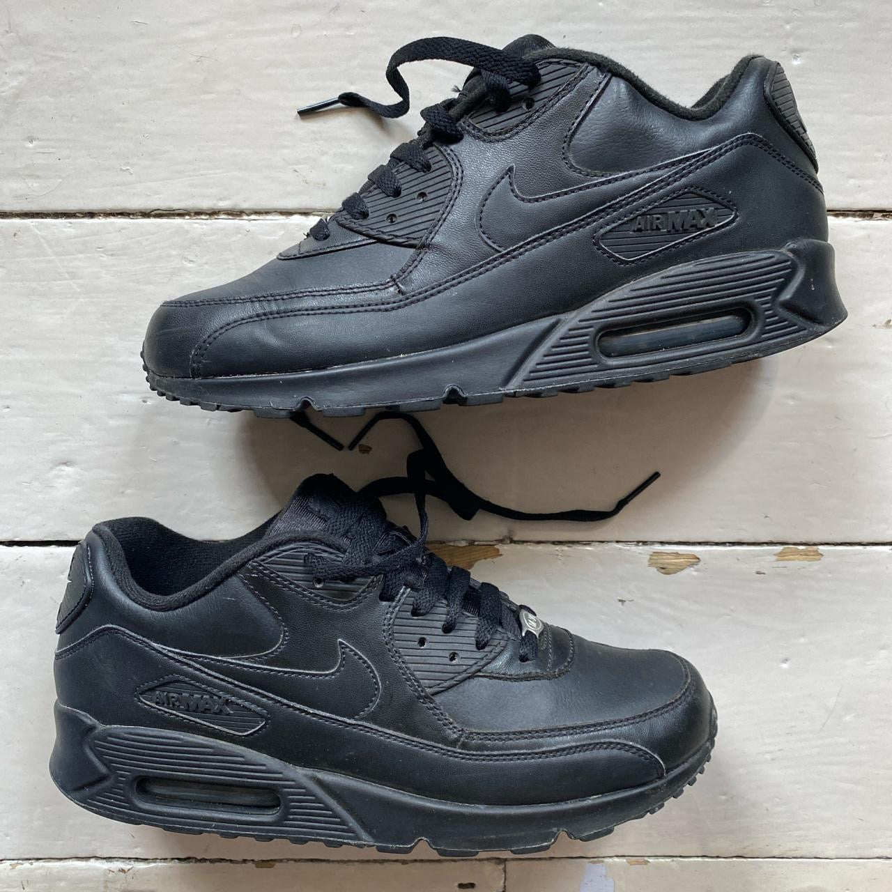 Nike Air Max 90 Black Leather (UK 8.5)