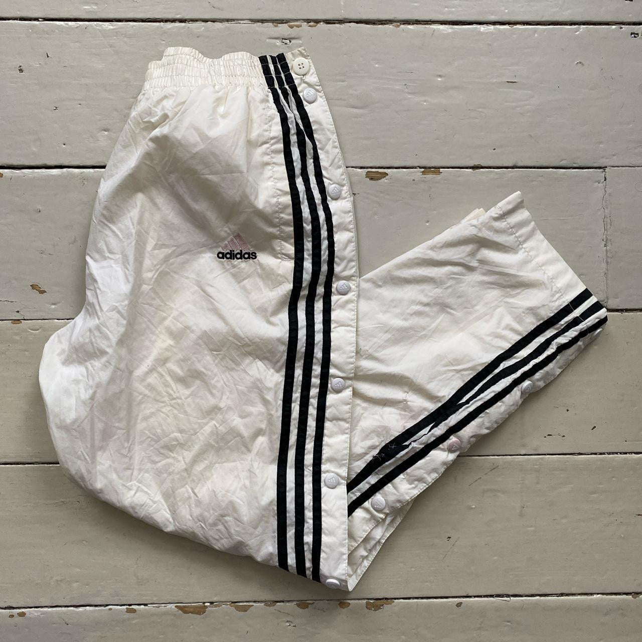 Adidas Vintage White Popper Shell Bottoms (Small)