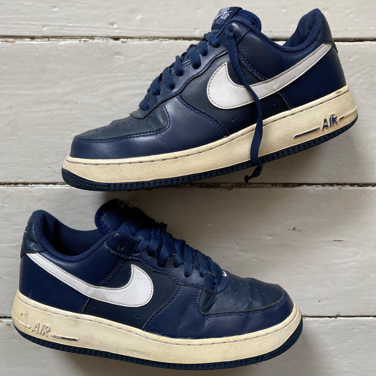 Nike Air Force 1 Navy and White (UK 8)