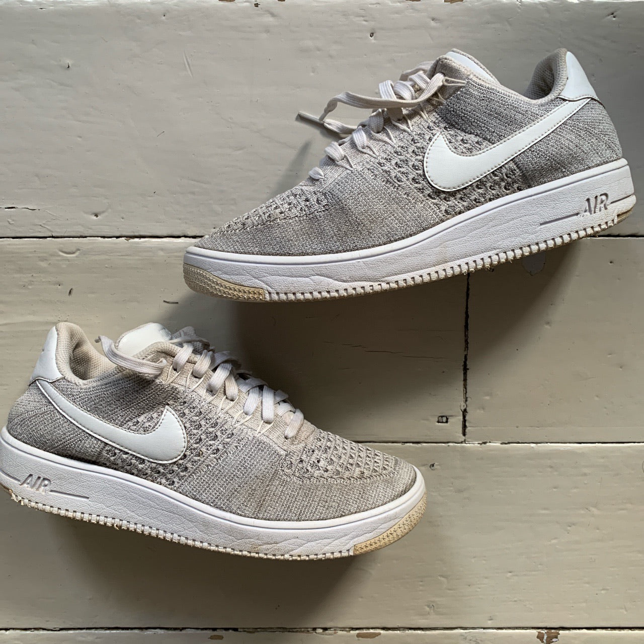 Nike Air Force 1 Flyknit White (UK 9)