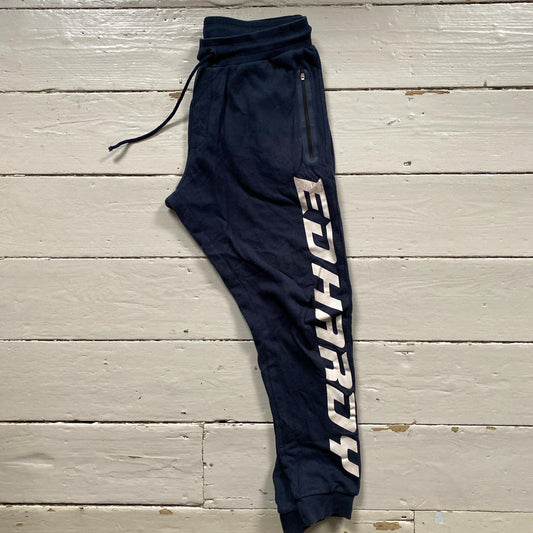 Ed Hardy Navy Spellout Joggers (Small)