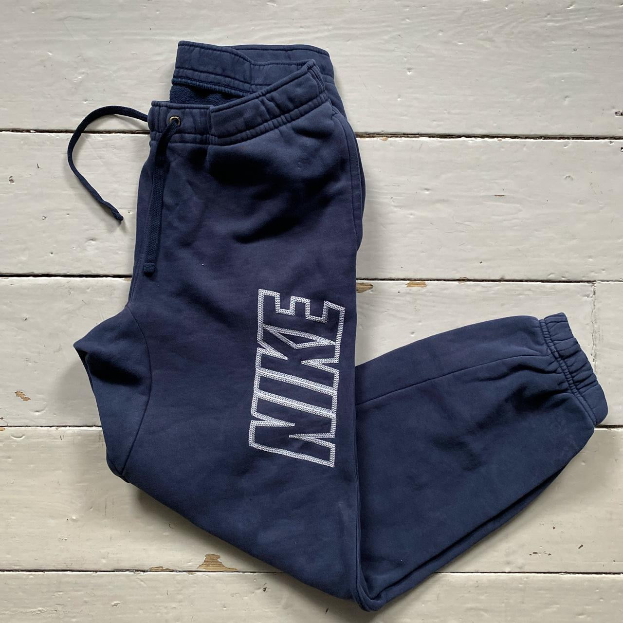 Nike Club Stitch Navy Joggers (Small)